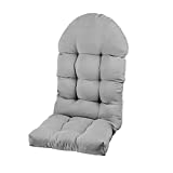 PNP HWJIAJU Patio Chair Cushion for Adirondack, High Back Rocking Chair Cushion , Outdoor Seat Back Chair Cushion Sunscreen and Fade-Resistant (Gray, 1)