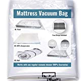Twin Mattress Vacuum Bag for Moving. Compress Mattress to Fraction of its Size. Double Zip Seal & Leakproof Valve. Huge Mattress Bag for Moving Straps Included Twin