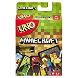 Mattel Games UNO Minecraft Card Game, Now UNO fun includes the world of Minecraft, Multicolor, Basic Pack