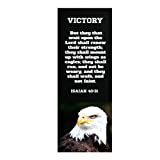 Man of God Victory Eagle Bookmarks for Men, Father's Day Gifts, Veterans, Memorial Day Gift, Made in USA, Sturdy Card Stock Glossy Bible Verse Bulk (50 Count)