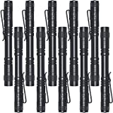 Beieverluck 10 Pack Small Mini LED Flashlight Handheld Pen Light Flashlight Tactical Pocket Torch PenLight with Clip Led Pen Flashlight for Camping Outdoor Emergency Inspection large