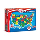 U.s.a. Map: 51 Pieces Floor