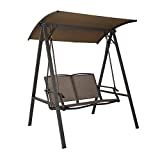 Kozyard Doris 2 Person Outdoor Patio Swing with Breathable Textilence Seat (Taupe )