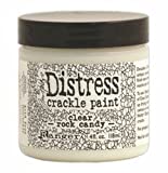 Ranger TDC31888 Tim Holtz Distress Crackle Paint 4 oz Jar, Clear Rock Candy