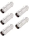 BNC Female to Female, 5-Pack BNC Barrel Connector Coupler, RFAdapter Extend Cables on CCTV Camera Survelliance System