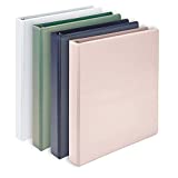 Samsill Plant-Based Durable 3 Ring Binders Made in The USA, Fashion Clear View 1-Inch Round Ring Binder, Holds 200 Sheets, Up to 25% Plant-Based Plastic, Coral Orange, Pack of 2 (SAMU86373)