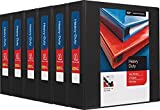Hitouch 56233Ct/24684Ct Heavy Duty 2-Inch 3-Ring View Binders, Black, 6/Pack