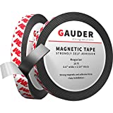 GAUDER Strong Magnetic Tape Self Adhesive (10 Feet Long x 0.6 Inch Wide) | Magnetic Strips with Adhesive Backing | Magnet Roll