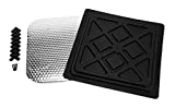 Camco 45652 RV Insulated Dual Vent Cover, Black | Provides Adjustable Airflow Inside Your RV | Compatible with Standard 14-inch x 14-inch Ceiling Vents with Screws
