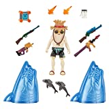 Fortnite Solo Mode Figure & Upgrade Shark Collectible Accessory Set Assortment- Includes 1 4-inch Unpeely Figure, Harvesting Tools, Color Changing Weapons, Burst Accessories, and Consumables