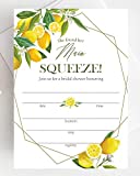 Set of 25 Lemon Theme Bridal Shower Invitations with Envelopes  Main Squeeze Bridal Shower Invitations with Envelopes