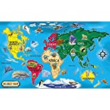 Melissa & Doug World Map Jumbo Jigsaw Floor Puzzle (33 pcs, 2 x 3 feet)