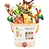 Alwaysclean 2.1 Gallon Compost Bin Kitchen, Countertop Small Compost Bin with Lid, Indoor Odorless Compost Bucket for Food Waster Composter