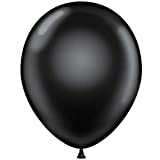 17" Black Latex Balloons 50 Count by Tuf-Tex Latex Balloons