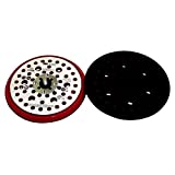 Cubitron 3M Hookit Clean Sanding Low Profile Disc Pad, 52 Holes - For Orbital and Random Orbital Sanders - Hook and Loop Attachment - 6" x 3/8" x 5/16-24 - 20356, Red