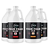 TRUE COMPOSITES Liquid Urethane Pour Foam Base-2 Part Closed Cell Rigid Pour Foam-2 lb Density-Fast-Acting Formula-Boat Buoyancy, Flotation, Filling, Soundproofing & Insulation-4 Gallon Kit