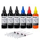Aomya Ink Refill kit for Canon PG240 CL241 PG245 CL246 PG-243 CL-244 Refillable Ink Cartridge PIXMA MG3620 MG2522 MG2525 TS3322 4 Color Set 100ml (3BK, C, M, Y)