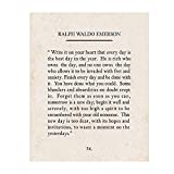 "Write It On Your Heart"- Ralph Waldo Emerson Poem Page Print- 8 x 10" Poetic Wall Art. Distressed Parchment Print-Ready To Frame. Retro Home-Office-Study-School Decor. Great Art Gift for Poetry Fans.