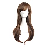 MapofBeauty 28" 70cm Long Curly Hair Ends Costume Cosplay Wig (Brown Camel)