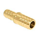 Beduan Brass Hose Barb Reducer, 5/8" to 1/2" Barb Hose ID, Reducing Barb Brabed Fitting Splicer Mender Union Air Water Fuel