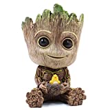 Groot Planter Pot, Baby Groot Bird-Nest Model Succulent Planter Pot Cute Green Plants Pot Groot Flower Pot, Groot Pen Holder with Hole