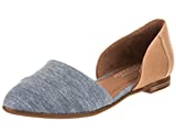 TOMS Women's Jutti D'Orsay Flats Honey Leather/Blue Chambray 6.5