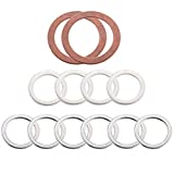 12157-10010 90430-24003 90430-18008 Differential and Transmission/Transfer Case Drain Plug Crush Washers Gaskets Compatible with Toyota 4runner Tacoma Tundra FJ cruiser Land Cruiser