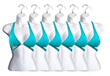 White Female Hollow Back Mannequin Torso Set & Hanging Hook, S-M Sizes (6 Pack, White)