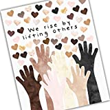 Diversity Art for Kids We Rise By Lifting Others Different Races Kids of Multiple Ethnicities Promote Unity Celebrate Diversity UNFRAMED Poster 5x7" 8x10" 11x14" 16x20" 24x36"