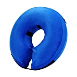 Katoggy Protective Inflatable Recovery Collar, Soft Blow-up Dog Cone Collar, Pet Donut Cone Collar, Comfy Elizabethan Collar After Surgery for Medium Dog to Prevent from Biting & Scratching-S