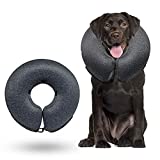 WONDAY Dog Cone for After Surgery, Pet Inflatable Collar Comfy Soft Dog Cone, Adjustable Protective Recovery Dog Collar for Wound Healing and Prevent from Biting & Scratching
