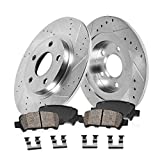 Callahan CDS03296 REAR 274mm Drilled & Slotted 5 Lug [2] Rotors + Brake Pads + Clips [fit Forester Impreza XV Crosstrek]