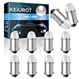 1893 Led Bulb 1895 1815 1816 53 57 Bulb BA9S Led Bulb for Indicator Lights Car Dome Map Trunk License Plate Courtesy Step Light White DC 12V, 10-Pack