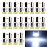 EverBright 20-Pack White BA9S Led Bulb, 53 57 1893 1895 64111 T4W LED Bulb for Interior Dome Map Light Bulb Led License Plate Light Courtesy Lights DC12V