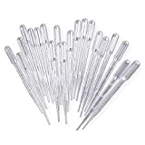 Disposable Plastic Transfer Pipettes Graduated Eye Dropper Suitable for Essential Oil Science Laboratory 3 ml (100)