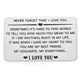 Husband Boyfriend Christmas Gifts Wallet Insert for Men Him from Wife Girlfriend Birthday Valentines Present Love Card for Hubby Fianc Groom Fathers Day Anniversary New Year Wedding Gift Him Her