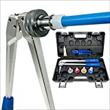 IBOSAD Manual PEX Pipe Expander Tool Kit with 3/8",1/2",3/4",1" Expansion Heads for Propex Expansion suit Propex Wirsbo Uponor Meets ASTM F1960 Standard PEX Coupling Fitting Radiant Heat
