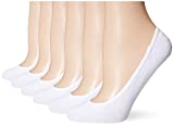 Peds Women's Moisture Wicking Low Cut No Show Socks, 6-Pairs, White, Shoe Size: 8-12