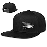 MASRIN Snapback Hats for Men-Flat Bill Hats,American USA Flag Hat,Mens Hats Snapback,Black Baseball Cap Gift for Men Trucker Dad