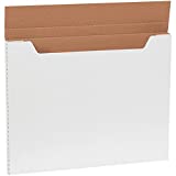 Boxes Fast BFM20161 Jumbo White Fold-Over Cardboard Mailers, 20 x 16 x 1 Inches, Easy Fold Mailers, Corrugated Die-Cut Shipping Boxes, Multi-Depth, Large White Mailing Boxes (Pack of 20)