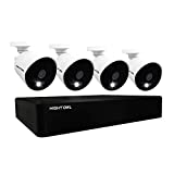 Night Owl CCTV Video Home Security Camera System with 4 Wired 1080p HD Indoor/Outdoor Cameras with Night Vision (Expandable up to a Total of 16 Wired Cameras) and 1TB Hard Drive