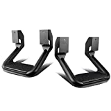 DNA Motoring SSTEP-BK Pair Black Aluminum Side Hoop Steps Compatible With Most Pickups and SUV's, 11" L x 6" H x 12" W