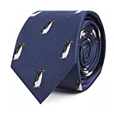 Penguin Tie for Him | Animal Lover Neckties for Men | Gift for Him | Penguins | Work Ties for Him | Birthday Gift for Guys (Penguin)