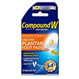 Compound W Maximum Strength One Step Plantar Wart Remover Foot Pads, 20 Count