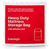 Linenspa Mattress Bag for Moving - Mattress Storage Bag with Double Adhesive Closure, Heaviest-Duty, Queen/Full
