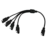 SinLoon SAE 5 Way Extension Cable Y Splitter 1 to 4 SAE Extension Cable for Motorcycle Automotive(1 to 4)