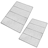 LANEJOY Barbecue Wire Mesh, Stainless Steel BBQ Grill Mat, Multifunction Grill Cooking Grid Grate 2 Pack (20.13/16 * 12-14/16'')