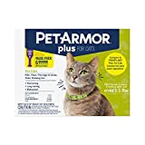 PetArmor Plus for Cats, Flea & Tick Prevention for Cats (Over 1.5 lb), Includes 6 Month Supply of Topical Flea Treatments, white, 6 count