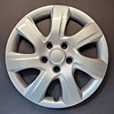 One New Wheel Cover Hubcap Replacement Fits 2010-2011 Toyota Camry; 16 Inch; 7 Spoke; Silver; Plastic; Spring Steel Clip