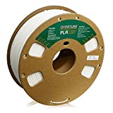 OVERTURE PLA Filament 1.75mm PLA 3D Printer Filament, 1kg Cardboard Spool (2.2lbs), Dimensional Accuracy +/- 0.03mm, Fit Most FDM Printer (White 1-Pack)